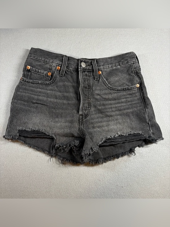 Pants - Levi’s 501 Washed Black Denim Cutoff Button Fly Shorts